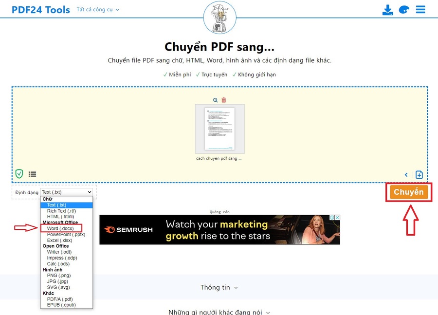 C ch chuy n t pdf sang word mi n ph d thao t c